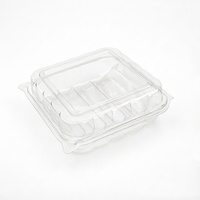 Emballage en blister en PET recyclable, boîte de rangement alimentaire, gâteau, chocolat, hamburger, gelée, forme rectangulaire