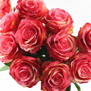 Rosa de seda para decoración del hogar, Rosa artificial realista para boda, centro de mesa de alta calidad - Product Image 5
