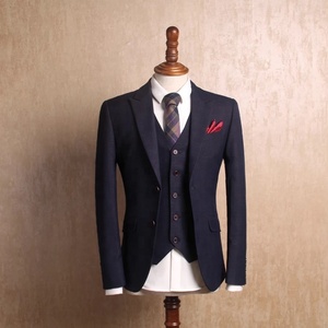 Nuovo arrivo Classic Elegant Blue MTM su misura <span class=keywords><strong>abiti</strong></span> da <span class=keywords><strong>uomo</strong></span> abito doppiopetto in lana abito da lavoro da <span class=keywords><strong>uomo</strong></span> su misura personalizzato - Product Image 3