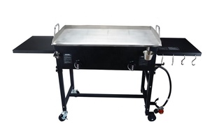 Parrilla de Gas Plegable de Alta Resistencia con 2 Quemadores y Placa Plana para Asar - Product Image 2