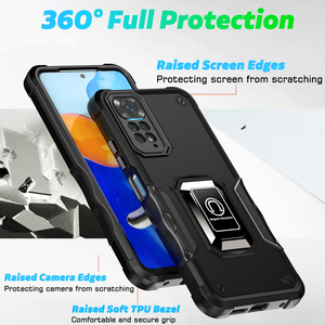 Pour Xiaomi Redmi 14C 10C 9C A1 9A Poco X4 M4 Pro Note <span class=keywords><strong>11</strong></span> 13 12 Pro <span class=keywords><strong>coque</strong></span> de téléphone antichoc <span class=keywords><strong>antidérapante</strong></span> avec support d'anneau magnétique - Product Image 5