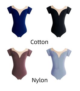 À Manches courtes Justaucorps Leotardo de ballet Ropa de baile justaucorps da <span class=keywords><strong>balletto</strong></span> - Product Image 3