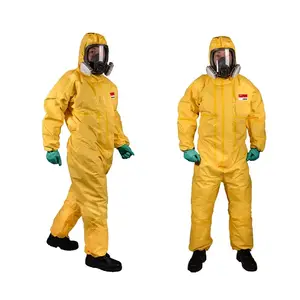Yellow jumpsuit safety coverall anti-static laminated suit asbestos isolation work wear