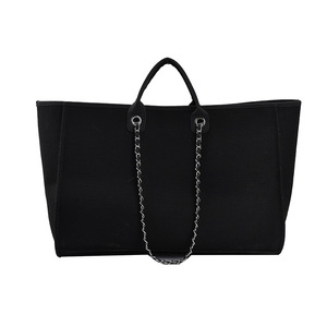 Sac seau pliable grande capacité avec fermeture éclair, sac à bandoulière portable à chaîne, sac fourre-tout diagonal quotidien pour femme - Product Image 2