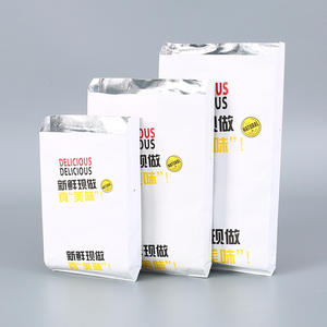 Emballage de hamburger sandwich à hot dog à emporter pour fast-food écologique personnalisé pour barbecue sac en papier kraft doublé de papier aluminium anti-graisse pour poulet - Product Image 3