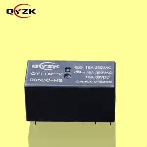 5 Volt SPST-NO Rating Load 16AMP 250VAC 16A 30VDC 6 Pins 0.4W Alternative To 005 PCB Board Mounted Miniature Power Relay