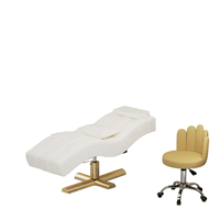 Unisofa-Lit ergonomique en mousse pour les cils, shampooing et fauteuil inclinable, lit rose de luxe pour massage facial