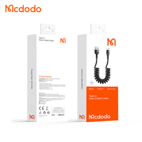 Kabel Data Teleskopik Mcdodo Baru QC4.0 QC3.0 Pengisian Cepat Kabel Android USB ke Type-C 3a Kabel USB Type C 1.8 Meter