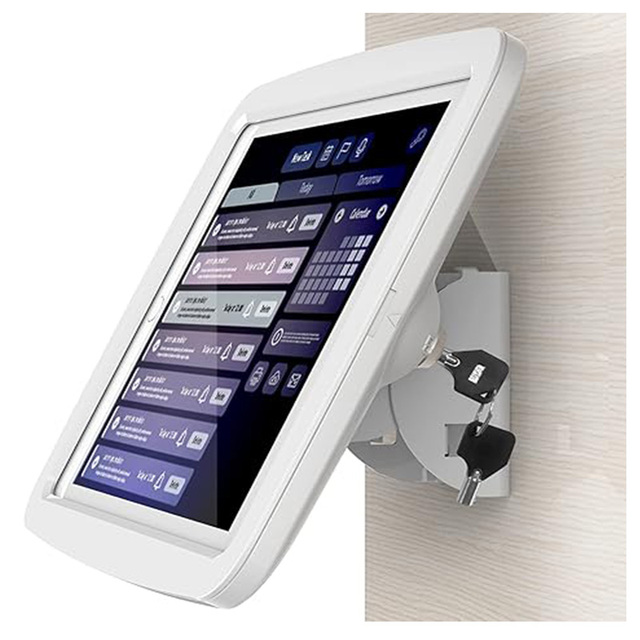 Factory Tablet Wall Mount Gen Lockable Tiltable Anti Theft Security Adjustable Enclosure and Tilting Wall Mount