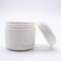 Pot en plastique blanc rond pour crème, gel de soin, 50 ml, impression personnalisée, vente en gros