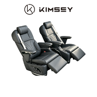 JS01 KIMSEY Siège de capitaine pour MPV, amélioration de l'intérieur automobile, pliable, accoudoir mobile, siège large ergonomique avec repose-jambes électrique