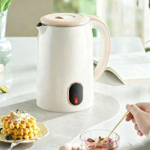 Fabrieksdirect verkoop elegante, eenvoudige 1500W perzikkleurige roestvrijstalen grote capaciteit draadloze elektrische waterkoker voor huishoudelijk gebruik en hotels - Product Image 5