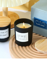 Bougie parfumée Sand + Fog Chai avec 2 mèches en coton sans plomb, brûlage propre, pot en verre, désodorisant pour la décoration de maison de luxe