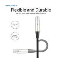 Câble en alliage de zinc 6.35 mâle vers XLR femelle 6.35mm vers câble de microphone de mélangeur audio XLR 1m 1.8m 3m