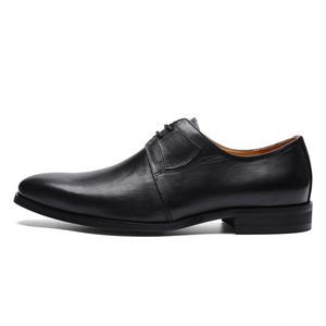 Short Heel <b>Classy</b> Formal Oxford Men Genuine Leather Dress Shoes - Product Image 6