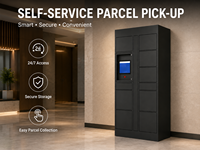 Casillero Inteligente para Paquetes para Apartamentos y Vestíbulos de Oficinas, Caja de Entrega Modular Negra 2026 para Recogida Autoservicio 24/7 - Envío en 7 Días