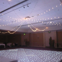 Piste de danse LED blanche scintillante 20x20 pieds pour la décoration de scène de mariage