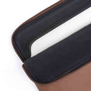 定制标志防水商务便携笔记本加厚套耐用拉链PU皮革笔记本袖套包 - Product Image 3