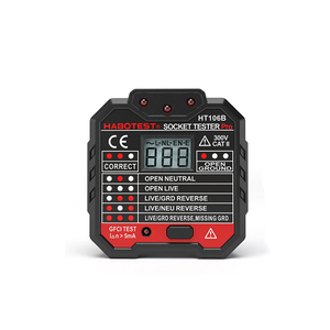 Testeur de prise EU UK US HT106B HT106D HT106E Détecteur de prise de test de tension EU UK Plug Ground <span class=keywords><strong>Zero</strong></span> Line Plug Polarity Phase Check - Product Image 1