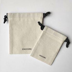 Sac en toile de coton biologique naturel recyclable avec cordon de serrage pour bougies et cosmétiques, logo personnalisé imprimé, pochette cadeau anti-poussière - Product Image 6