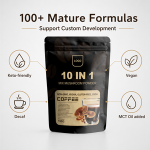 AMULYN Caffè Nero Istantaneo Dimagrante 10 in 1 con Ganoderma Reishi, Gusto Zucchero, in Confezione Sacchetto, Etichetta Privata - Product Image 2