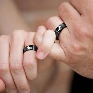 Best-seller AliExpress, bagues de couple Forever Together, bagues en acier inoxydable pour homme et <span class=keywords><strong>femme</strong></span>, bagues créatives personnalisées - Product Image 6