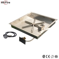 Kit de brûleur à gaz extérieur en acier inoxydable et système de plaque carrée DIY