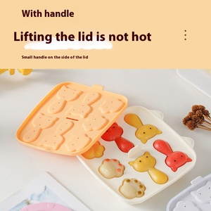 Moule à gâteau en silicone mignon à thème chaton résistant aux hautes températures moule à gâteau de riz à griffes de bébé chat pour la nourriture complémentaire des enfants - Product Image 3