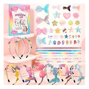 Children Hair Accessory Pack DIY <b>Unicorn</b> Bow Flowers Sequins Charms Handmade Party Supplies Toy <b>Present</b> Set Kit - Product Image 5