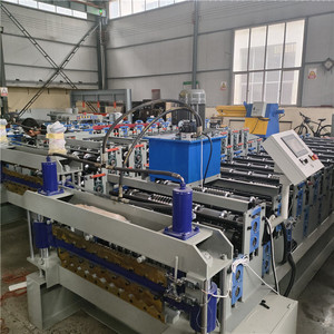 Doppio strato trapezoidale tetto ondulato rotolo formatura macchina per tegole in metallo - Product Image 6