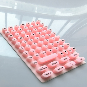 Lớn lên bàn phím dán cho móng tay dài với chữ mềm Silicone bàn phím cho phụ nữ Nail Art gõ Keycaps cho máy tính để bàn - Product Image 5