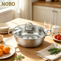 Ensemble de casseroles et de plaques de cuisson en acier inoxydable pour cuisinière à induction infrarouge à gaz