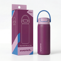 Bouteille d'eau réutilisable Everich Eco ODM en acier inoxydable de 18 oz avec couvercle à paille anti-fuite et ouverture facile pour les sports de plein air