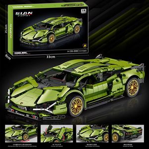 Kit de construction de modèle de voiture de sport Lamborghini, plus de 800 pièces, jouet de course télécommandé pour adolescents - Product Image 4
