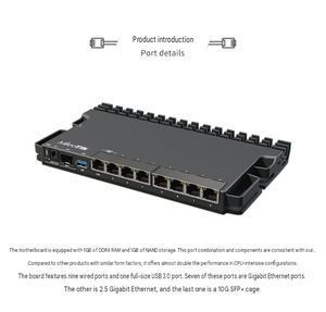 <span class=keywords><strong>RB5009UG</strong></span>+<span class=keywords><strong>S</strong></span>+<span class=keywords><strong>IN</strong></span> Router Inteligente Cableado de 10 Gigabits y 9 Puertos con Rendimiento de Grado Empresarial para Redes Domésticas Modernas - Product Image 4