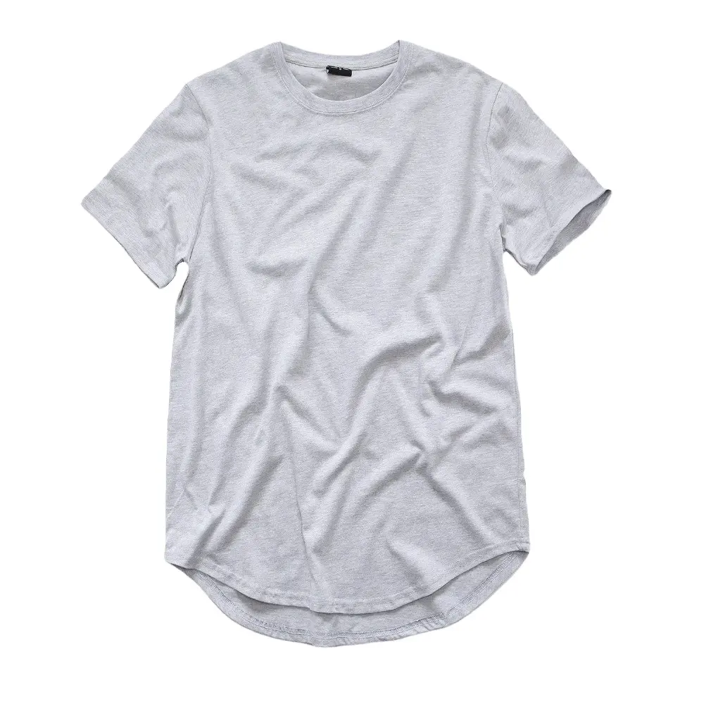 Hanf Bekleidungs hersteller benutzer definierte T-Shirts für Männer leere Baumwolle gebogenen Saum T-Shirts benutzer definierte Druck T-Shirt Homme Großhandel