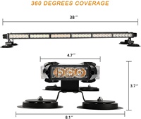 Lampu otomatis 12V 24 Volt Amber keselamatan darurat bergulir lampu LED ambulans