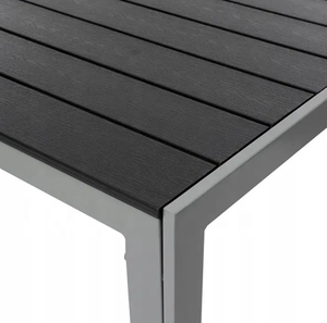 Ensemble de salle à manger de <span class=keywords><strong>jardin</strong></span> de style français 7 pièces avec pieds coniques de <span class=keywords><strong>table</strong></span> rectangulaires en carreaux de céramique et chaises de salle à manger pliantes à 7 positions - Product Image 4