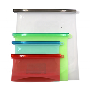 Hot Sales Resealable Food Storage Bags Food Grade 500ML 1000ML 1500ML 4000ML Silicone Pouch Food Storage Bag