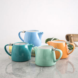 Stile nordico teaware bule di colore a buon mercato di ceramica teiera con infusore - Product Image 4