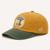 Gorra de Béisbol Personalizada, Estilo Vintage, de Algodón Lavado, MOQ Bajo, Venta al Por Mayor, Dos Tonos, con Parche Bordado y Logotipo Personalizado