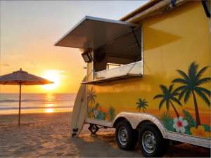 Poisson cru tahitien avec thon au lait de coco, citron vert et légumes frais, Bol d'insolation des îles - Product Image 1