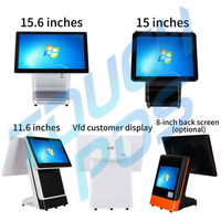 Moniteur tactile POS LCD noir de 15 pouces, best-seller pour la vente au détail