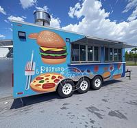 Camionnette alimentaire commerciale personnalisée, van de concession mobile, camionnette à pizza et café, food truck, remorque alimentaire à vendre aux États-Unis