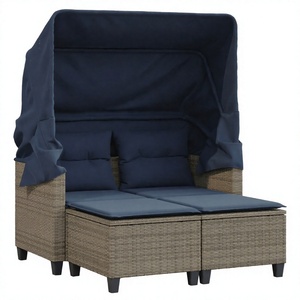 Muebles de Exterior de Mimbre y Ratán, Ecológicos, Cómodos, Portátiles, Apilables, Modernos y de Lujo, para 4 Personas - Product Image 3