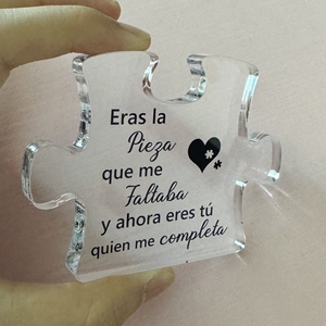 Quà tặng khắc Acrylic khối Câu Đố con gái quà tặng từ mẹ và cha dễ thương cha mẹ sinh nhật mát mẻ cô gái quà tặng cho homets - Product Image 2