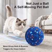 Bola Mainan Hewan Peliharaan Elastis Bercahaya, Dapat Dikendalikan Jarak Jauh, Anti Air, untuk Anjing Kucing, Mengatasi Kebosanan, Grosir