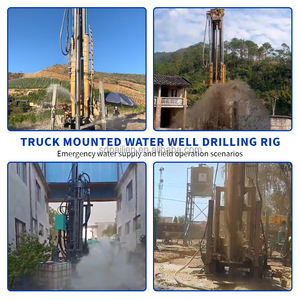 แท่นขุดเจาะบ่อน้ำ4WD เพื่อการชลประทาน/น้ำดื่มในพื้นที่ห่างไกลแท่นขุดเจาะสำหรับติดตั้งบนรถบรรทุกที่มีประสิทธิภาพสำหรับบ่อน้ำ - Product Image 4