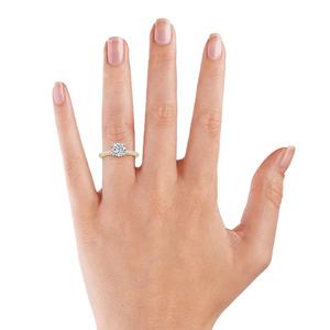 OAHLAN Bestseller Modeschmuck-Ring 925er Sterlingsilber Zirkonia Verlobungs- und Eheringe Halo Versprechensring für Damen - Product Image 3