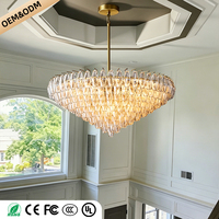 Lustre moderne en cristal pour villa, chambre à coucher, salle à manger, lampe suspendue LED, lampe de plafond pour lampes design, salon